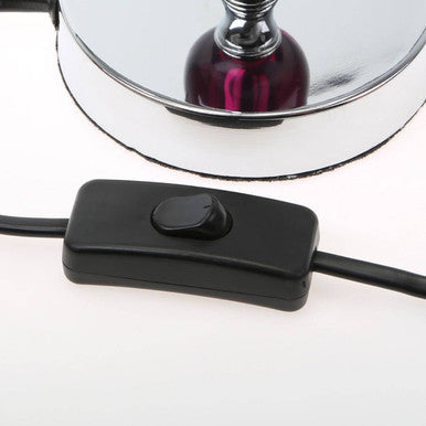 Evaine Chrome Table Lamp with Purple Shade