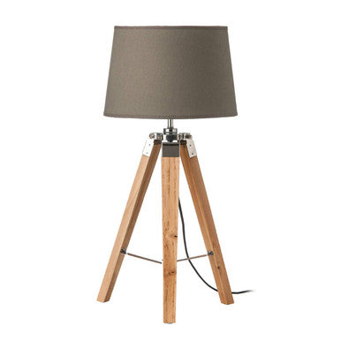 Tripod Table Lamp with Light Wood Base | Hadson