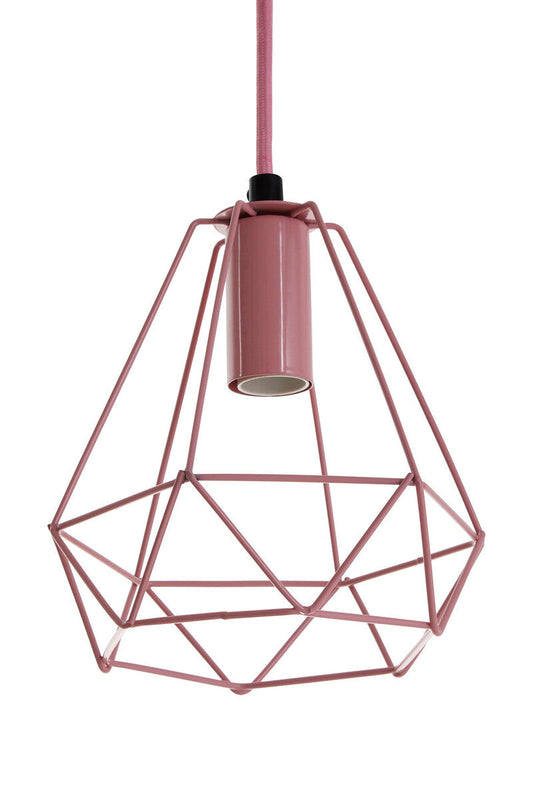 Pink Metal Wire Pendant Light | Beli