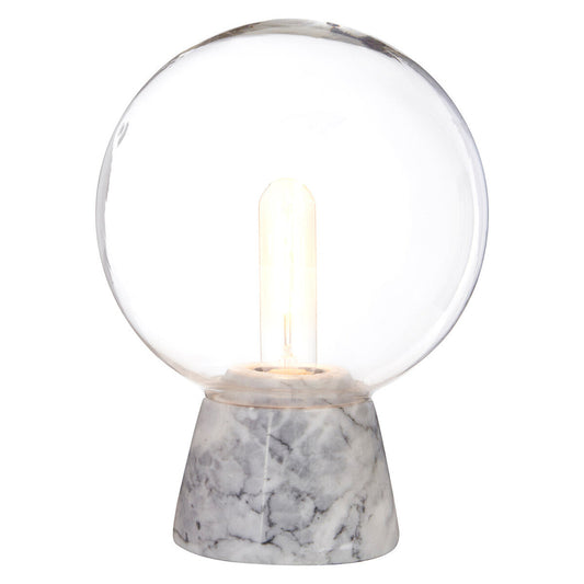 Globe Lamp with Grey Marble Base | Lamonte