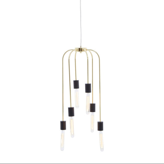 6 Bulb Gold Finish Pendant Light | Lagona