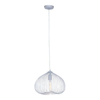 1 Bulb Silver Finish Pendant Light | Lavis