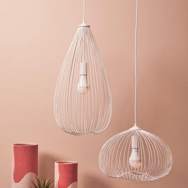 Teardrop White Pendant Light | Lavis