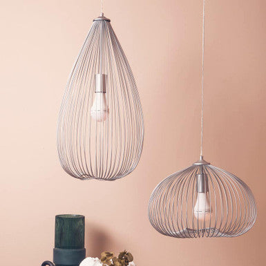 Lavis Teardrop Silver Pendant Light