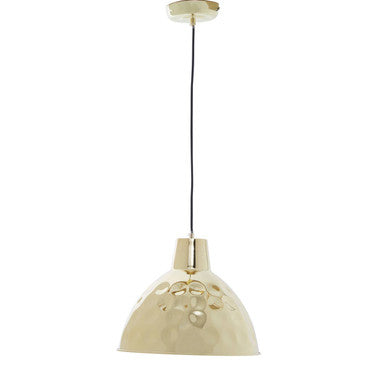 Gold Finish Hammered Pendant Light 35cm | Leni