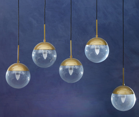 Revive Gold Finish Glass Shades Pendant Light