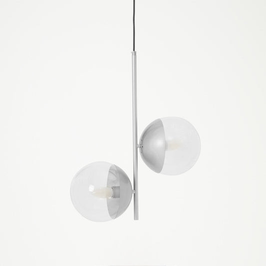 Chrome Finish 2 Bulb Pendant Light | Revive