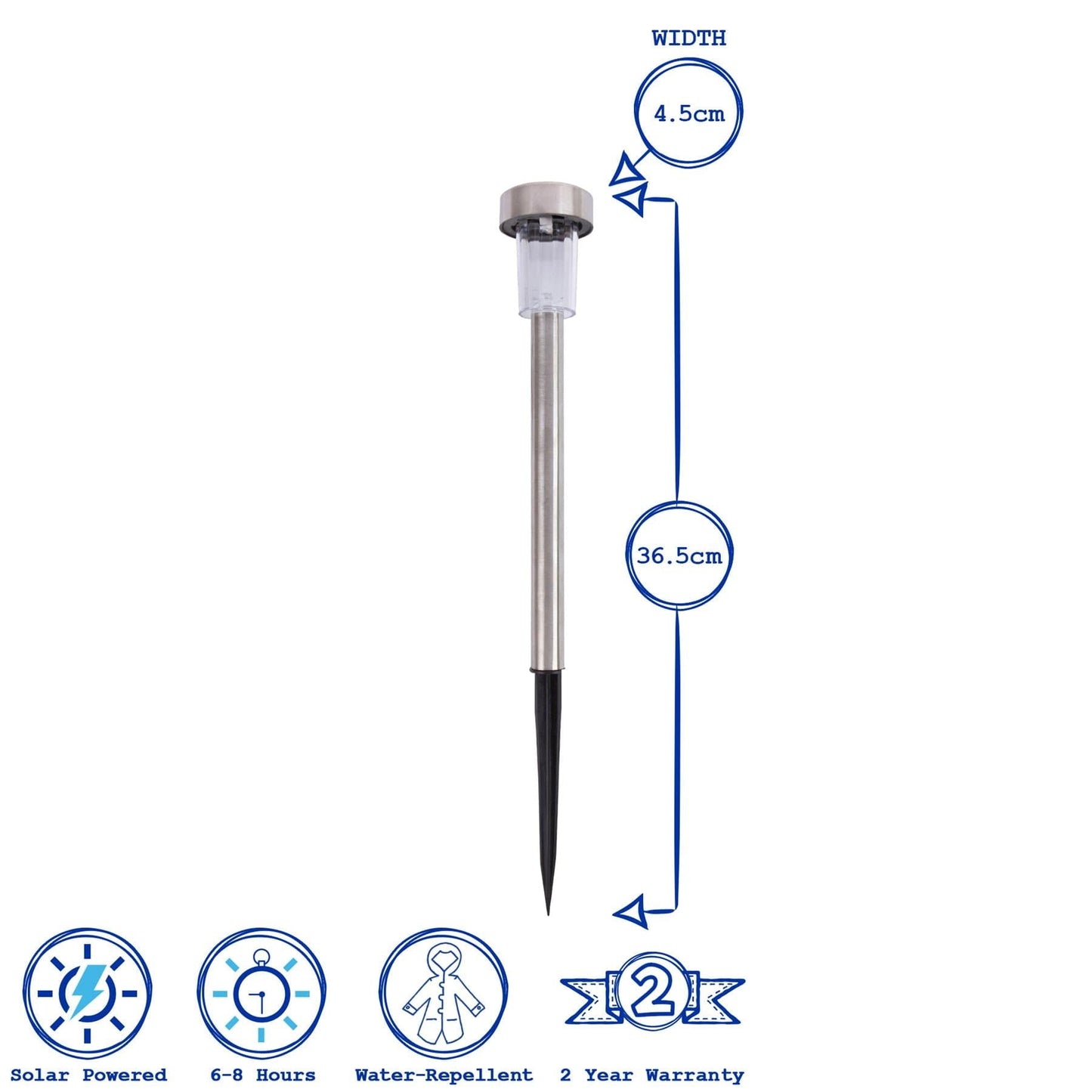 Colour Changing Solar Pathway Lights - Pack of 10