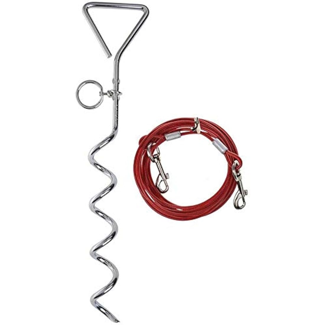 Spiral Stake Ground Anchor for Dog Lead 4 Metres