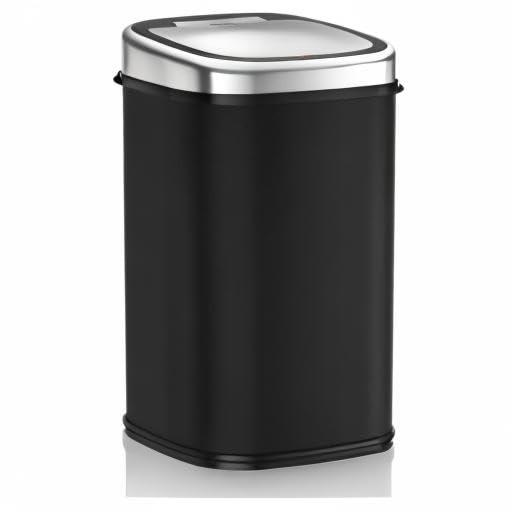 Tower T80900 Kitchen Bin with Sensor Lid, Touchless for Hygienic Waste Disposal, Infrared Technology, 58 Litre, Black