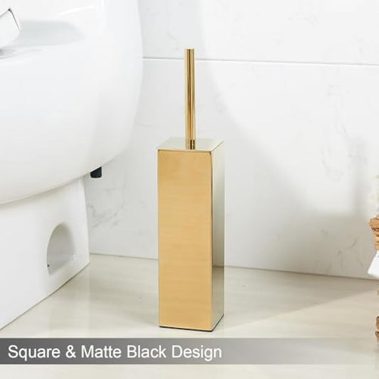 BGL Stainless Steel Material Stand Toilet Brush Holder For Bathroom And Hotel (gold)