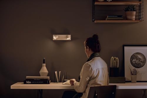 Philips myLiving Star WarmGlow Dimmable LED Spotlight, 2 x 4.5 W LED Light, Instant Start, Easy Installation - White Twin Spot Bar
