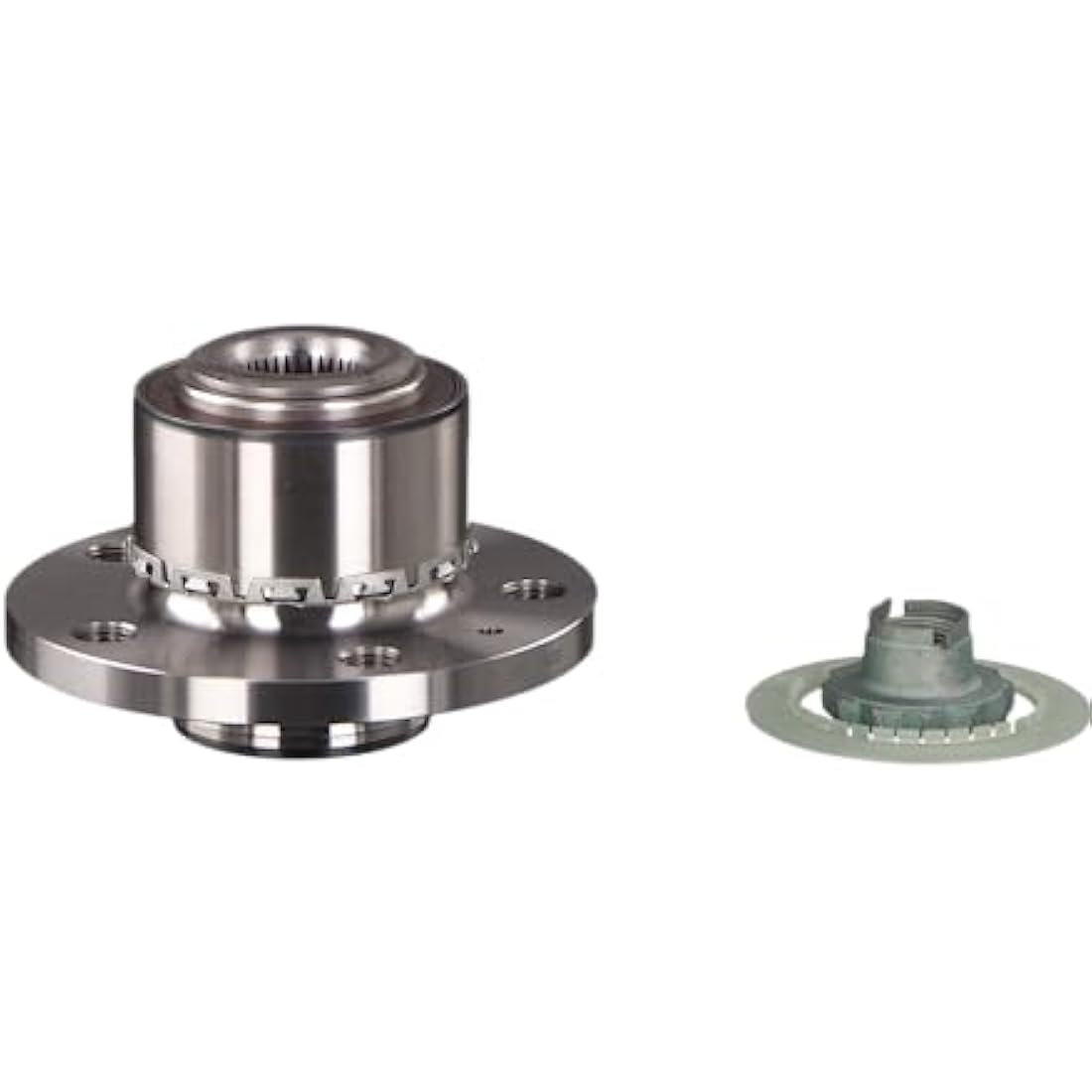 febi bilstein 24414 Wheel Bearing Kit with wheel hub, ABS sensor ring and axle nut, pack of one