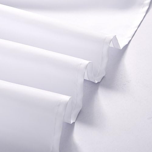 Homehold 240cm Wide By 200cm High White Shower Curtain, Waterproof Polyester Bathroom Curtain With Hooks