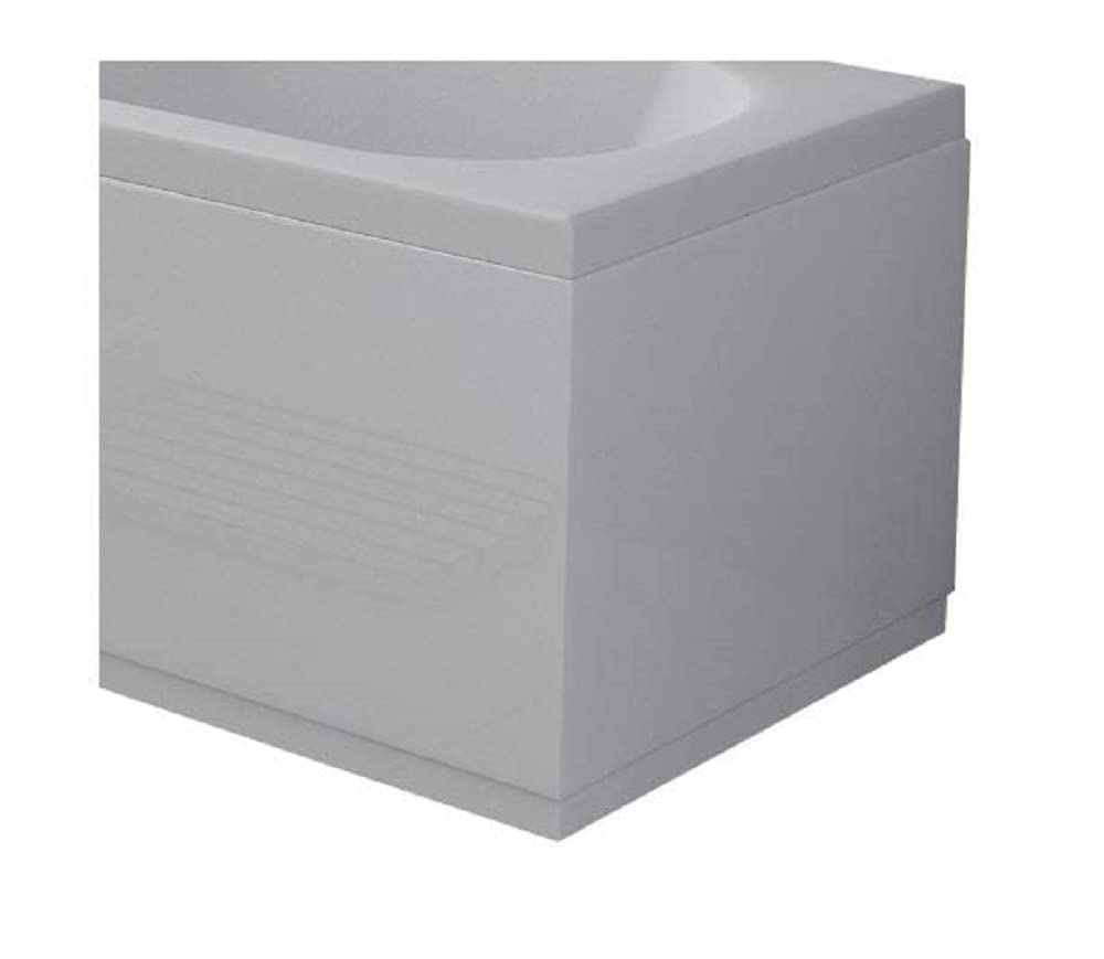 VeeBath Acubase 700mm Bath End Panel, Waterproof, Modern Panels for Bathroom Bathtub- White