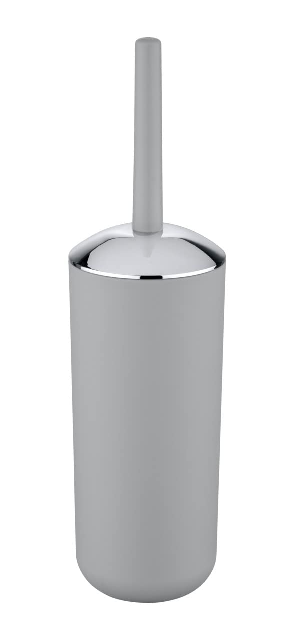 WENKO Brasil Toilet Brush Set, TPE, Grey, 10 x 10 x 37 cm