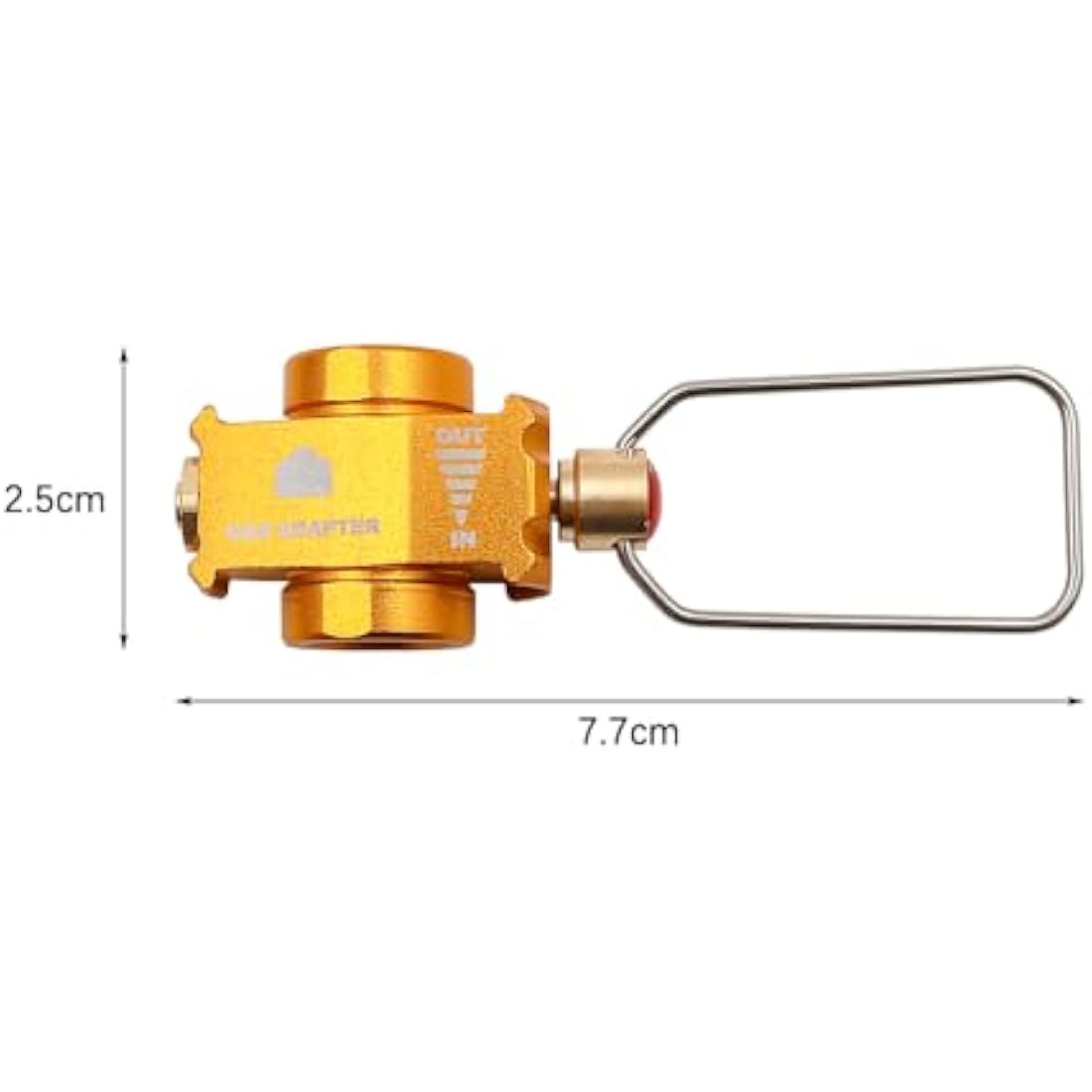 Tiardey Camping Gas Saver,Gas Converter Shifter Refill,Butane Gas Cartridge Convertor Shifter Adapter Valve (Golden)