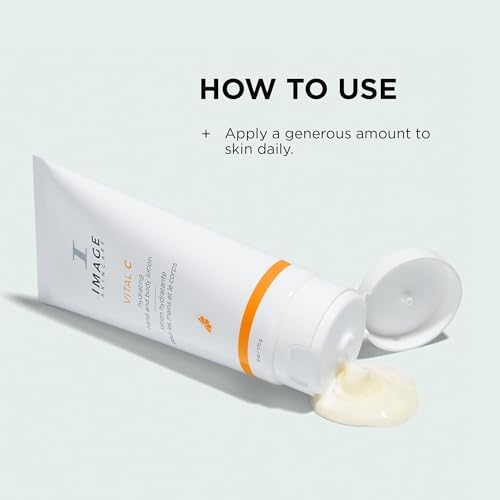 IMAGE Skincare, VITAL C Hydrating Hand and Body Lotion, Brightening and Moisturizing with Vitamin C, Shea Butter and Hyaluronic Acid, 170 g