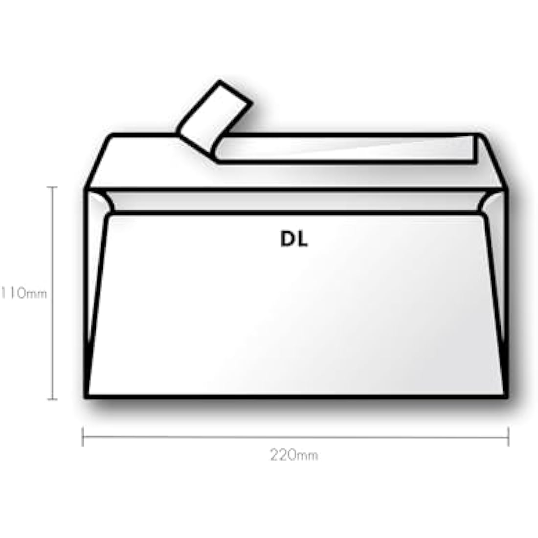 Clairefontaine - Ref 50085C - Pollen Iridescent Adhesive Envelopes (Pack of 20) - DL (110 x 220mm) in Size, 120gsm Paper, Easy-to-Peel Adhesive Strip - Gold