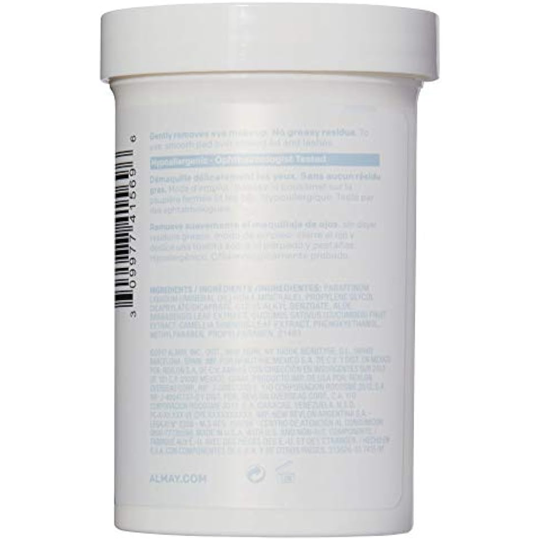 Almay Eye Makeup Remover Pads, Longwear & Waterproof 120 pads