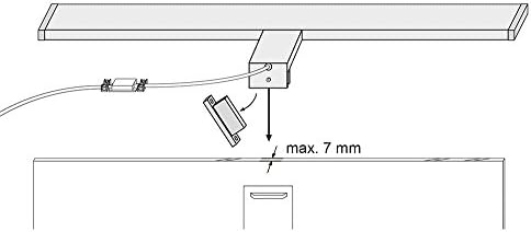 SEBSON® LED Bathroom Mirror Light 60cm, Mirror Lighting Cabinet Mounted + Clip On, Neutral White 4000K, 12W, 900lm, IP44-600x108x44mm