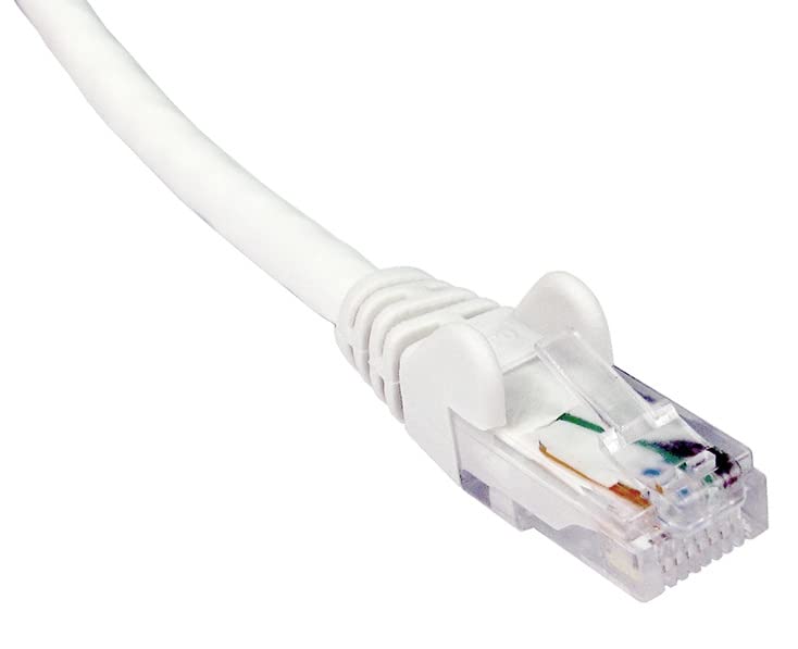 World of Data 0.5m WHITE CAT6 Network Cable - Ethernet - LAN - Patch - Compatible with Internet, Broadband, Router, Hub, Modem-10/100/1000 - Gigabit 5
