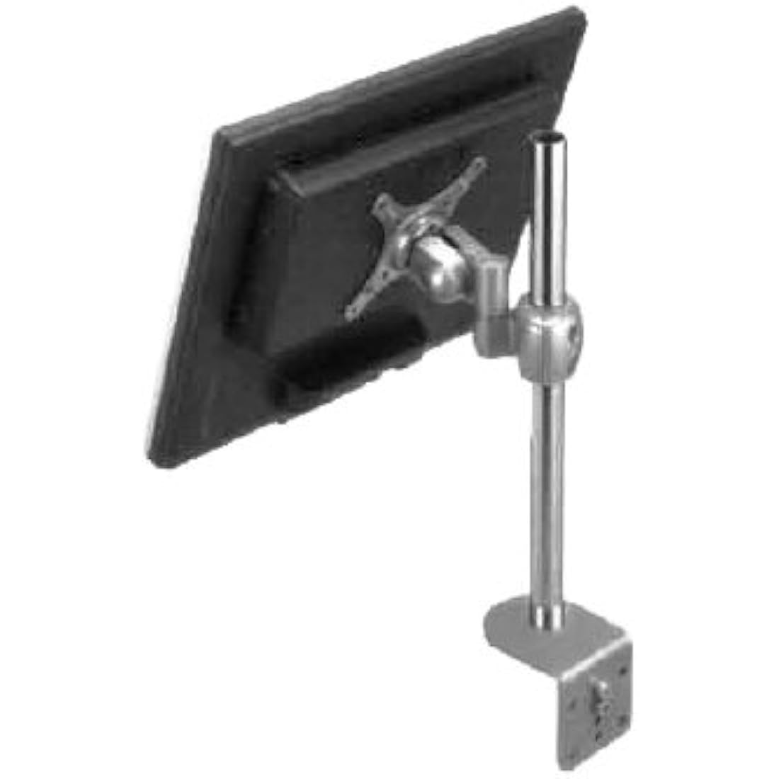 Allcam MDM01 Single Monitor Arm Stand w/Desk Clamp Mount, for 17"-27" LCD/LED Screens in Silver