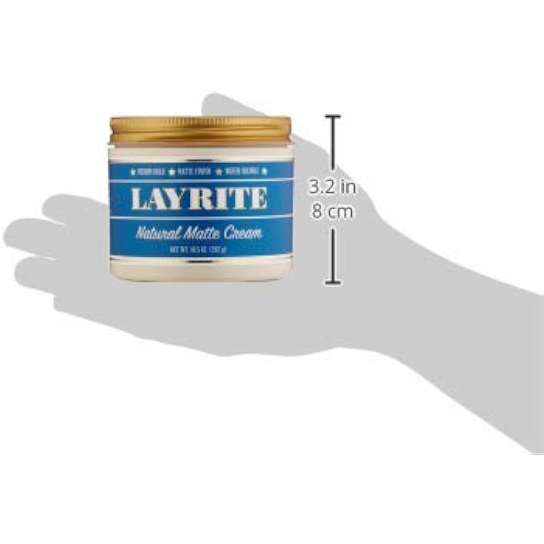 Layrite Natural Matte Cream 297g | Medium Hold | Water Soluble | Matte Finish
