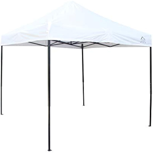 All Seasons Gazebos 2.5x2.5 Fully Waterproof Pop up Gazebo With 4 Zip up Sides and Accessories - White