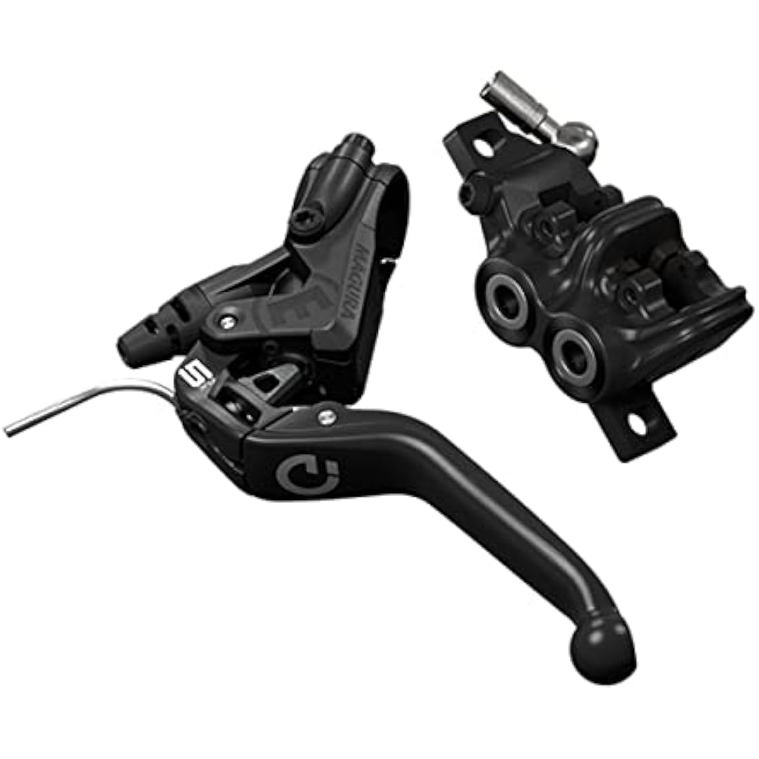 MAGURA MT5e Scheibenbremse VR/HR Ausführung Schalter: HIGO-Schliesser, Bicycle Brake, Unisex-Adult, Black, One Size