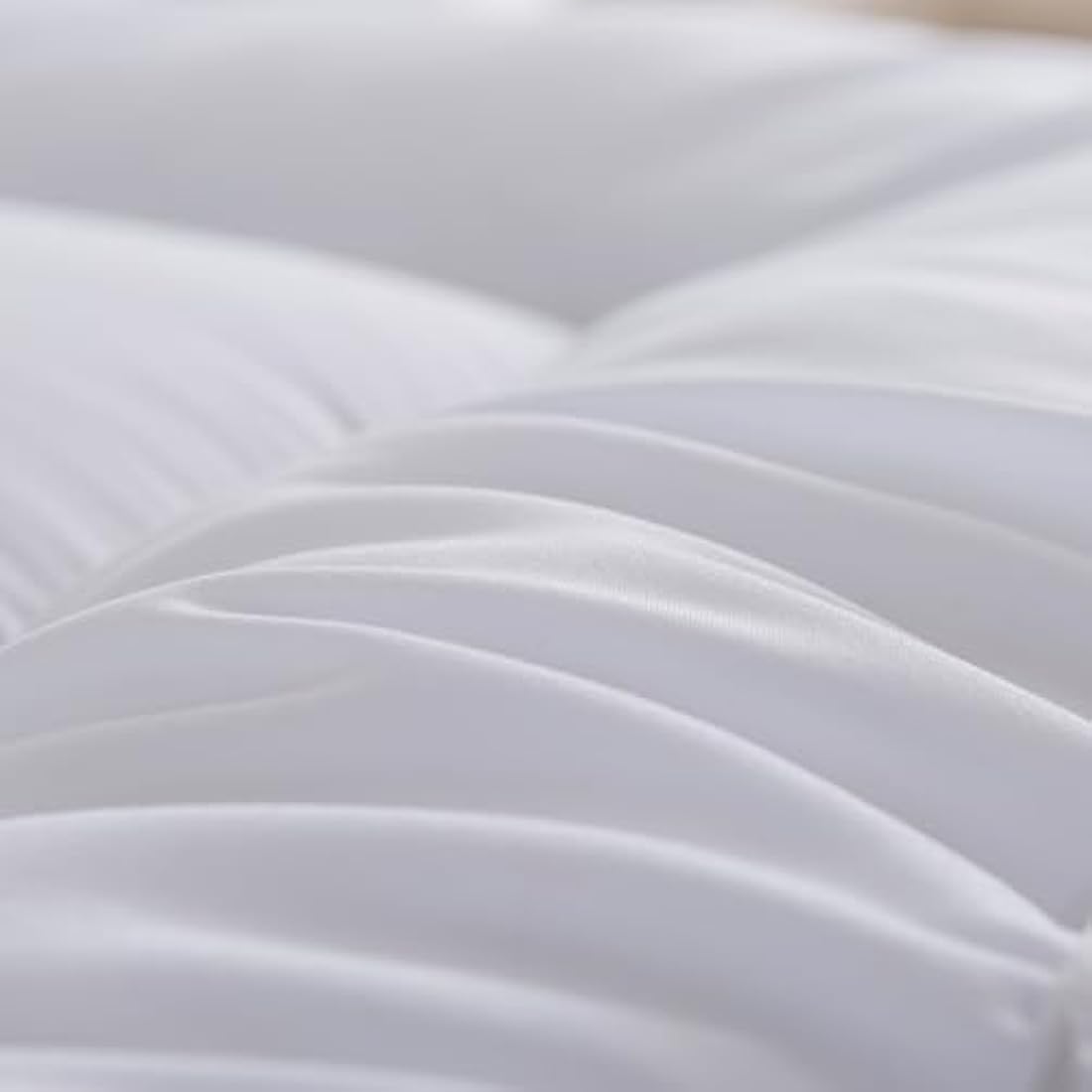 Hotel Quality Box Stitched Microfibre Mattress Topper 5cm Super soft Heavy Fill Orthopaedic Anti Allergy Quilted Mattress Topper (Single, 90cm X 190cm x5cm)