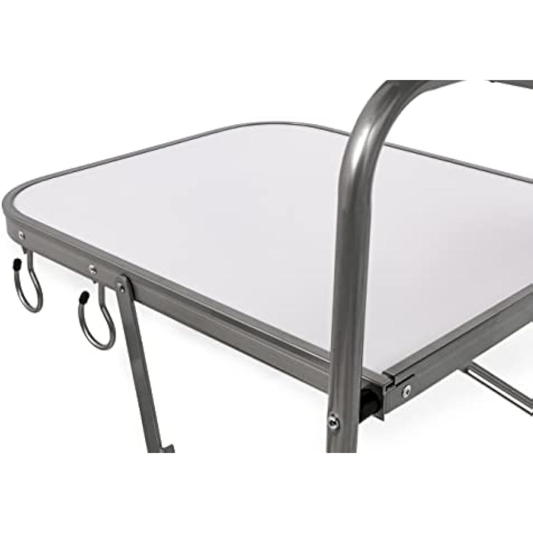 Camco Olympian Deluxe Portable Grill Table | Provides Plenty of Room for Grilling Gear | Ideal for Picnics, Camping, Boating, Tailgating, and Backyard BBQs | (57293)