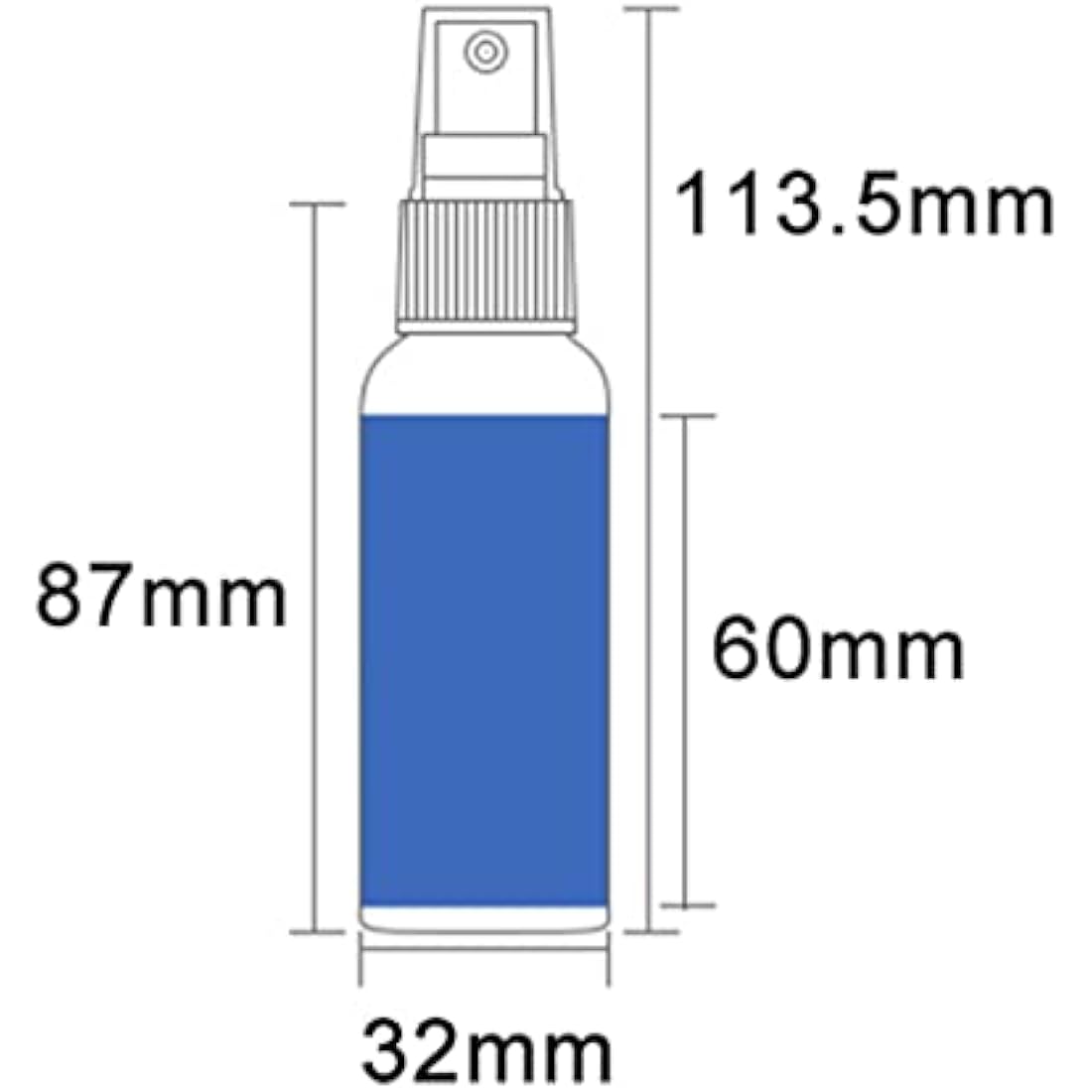 50ml Small Spray Bottle Empty Clear Fine Mist Spray Bottles Plastic Travel Atomiser Bottle Set Refillable Liquid Containers for Make-up Cosmetic Hair