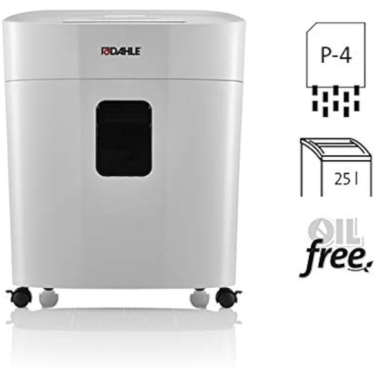 Dahle PaperSAFE 240 Paper Shredder (10 Sheets, Oil-Free, Jam Protection, Cross-Cut, for Home-Office) Grey, 54.5 x 44.3 x 27.3cm