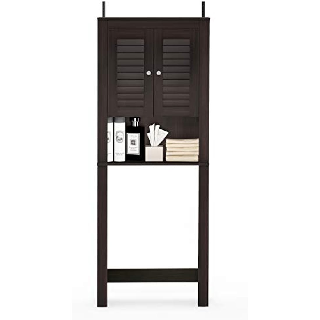 FURINNO Wall Mounted Cabinets, Wood, Espresso, one size