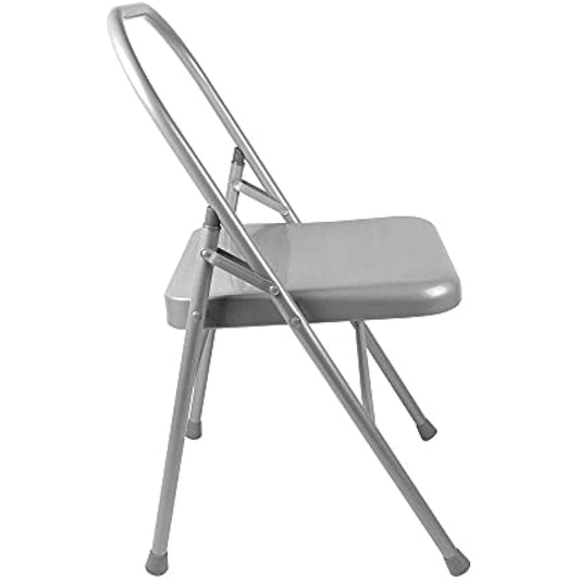 Yoga-Mad Yoga Chair | Reinforced Yoga Chair with Front Bar | Folding and Portable Backless Chair | Support in Yoga Backbends, Restorative Yoga Postures and Refinement of Shoulder Stands