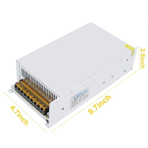 inShareplus 24V 20A 480W, DC Universal Regulated Switching Power Supply, 110/220V AC to DC 24 Volt LED Driver, Converter, Transformer for LED Strip Light, CCTV, Computer Project, 3D Printer