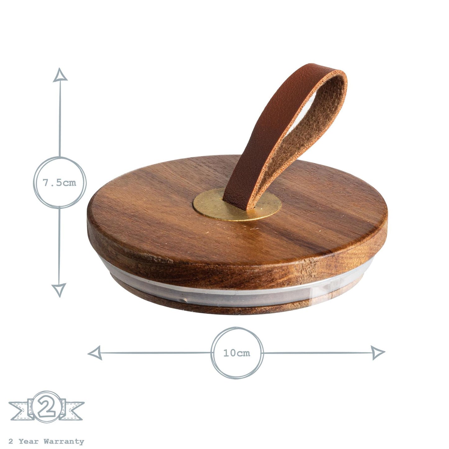 750ml Scandi Storage Jar with Leather Loop Lid