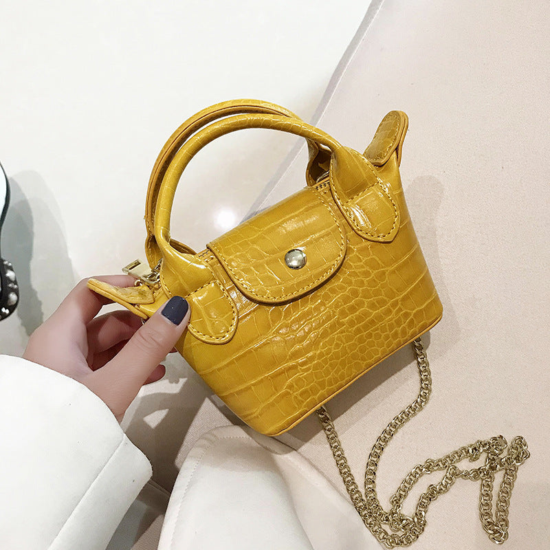 Crossbody Chain Pattern Small Square Bag