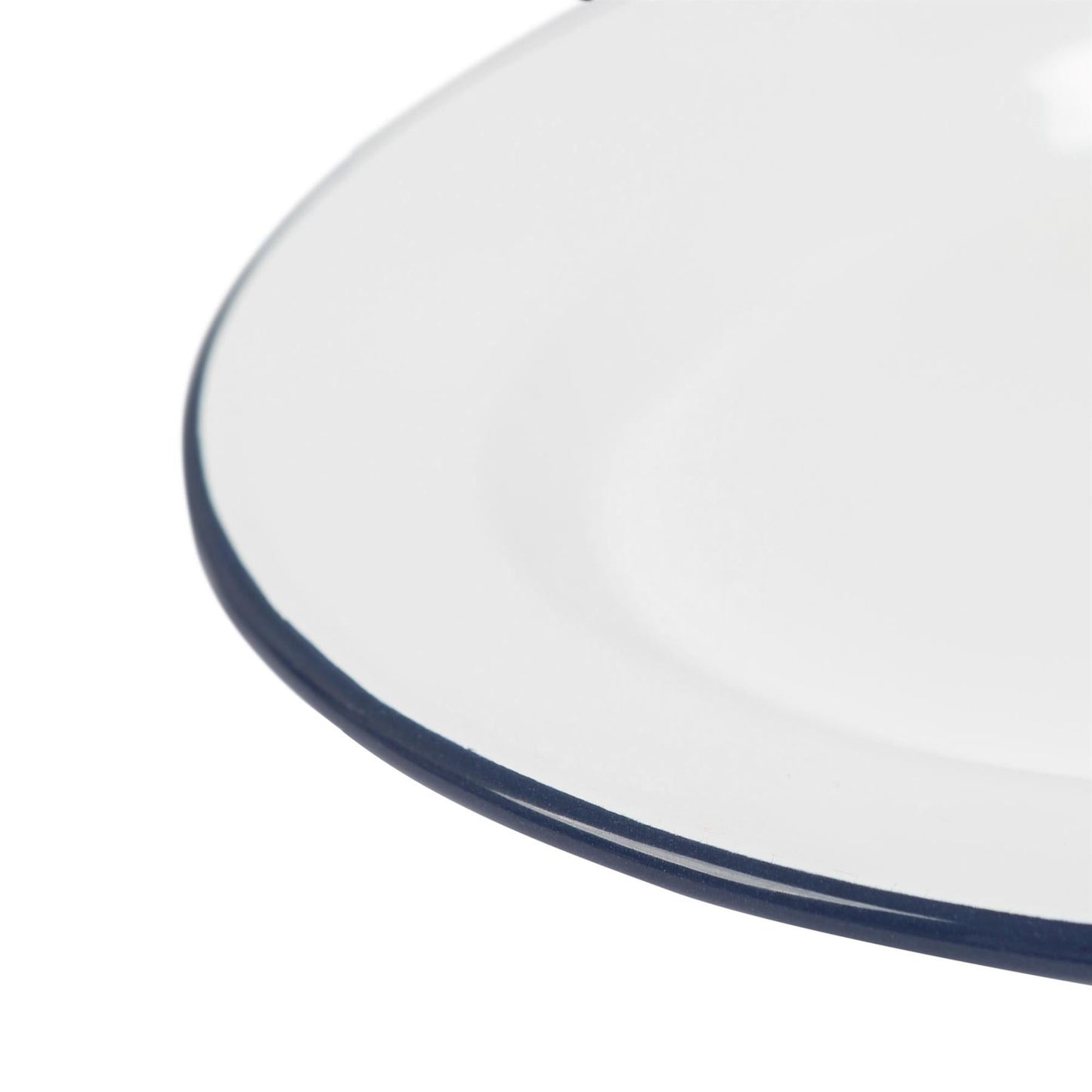 White Enamel Serving Platter - 30cm x 22cm