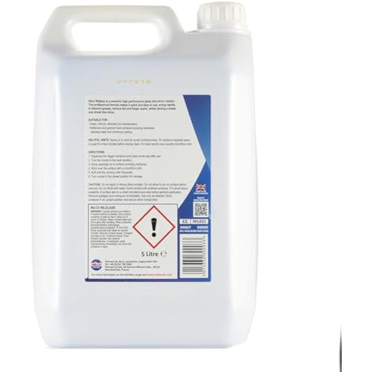 Nilco Nilglass Professional, H3 Glass & Mirror Cleaner, 5 L