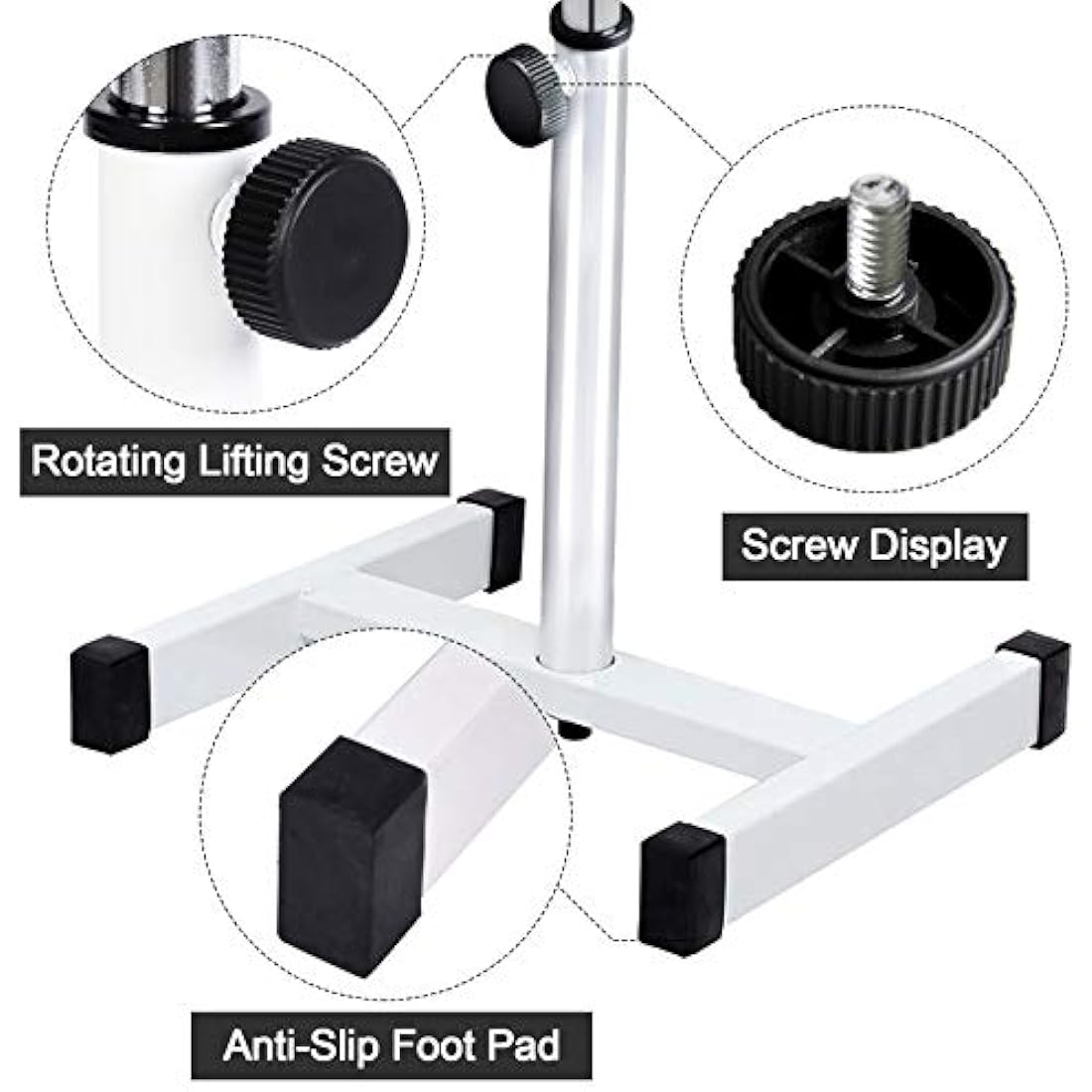 Kalolary 18-26 Inch Adjustable Pedicure Nail Footrest Manicure Foot Rest Stool Soft Pedicure Chair for Foot Resting Pedicure Beauty Salon or Home Selfcare(Black