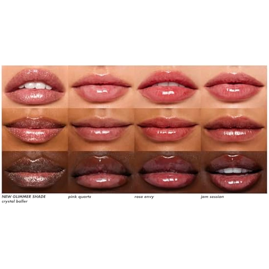 e.l.f. Glow Reviver Quad Goals Lip Oil Kit, 4 Shades: Pink Quartz, Rose Envy, Jam Session, Crystal Baller, Hydrating Formula, Sheer Colour, Vegan & Cruelty-Free