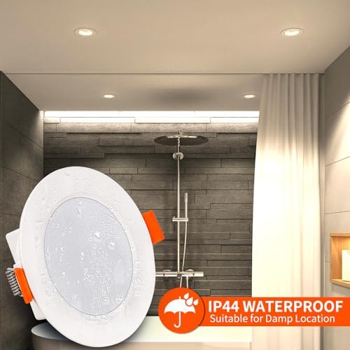 DUSKTEC LED Downlights Ceiling for Alexa, 7W 3in Bluetooth LED Spot Lights, APP & Voice Control Smart Spotlights, Warm White to Daylight Dimmable Recessed Ceiling Lights for Bedroom Kitchen, 6 Pack