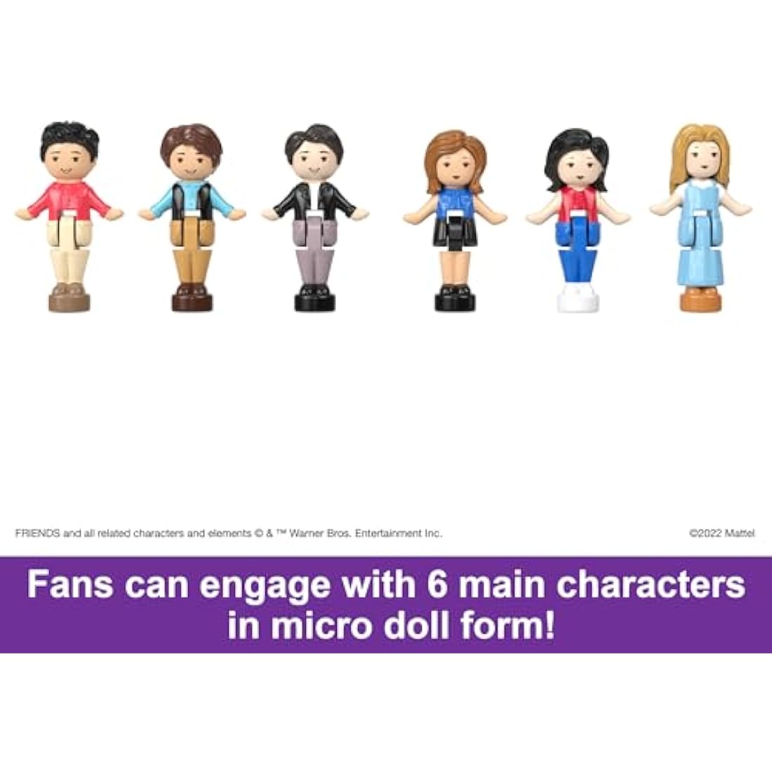 Polly Pocket Playset, Friends Compact with 6 Dolls and 9 accessories, HKV74