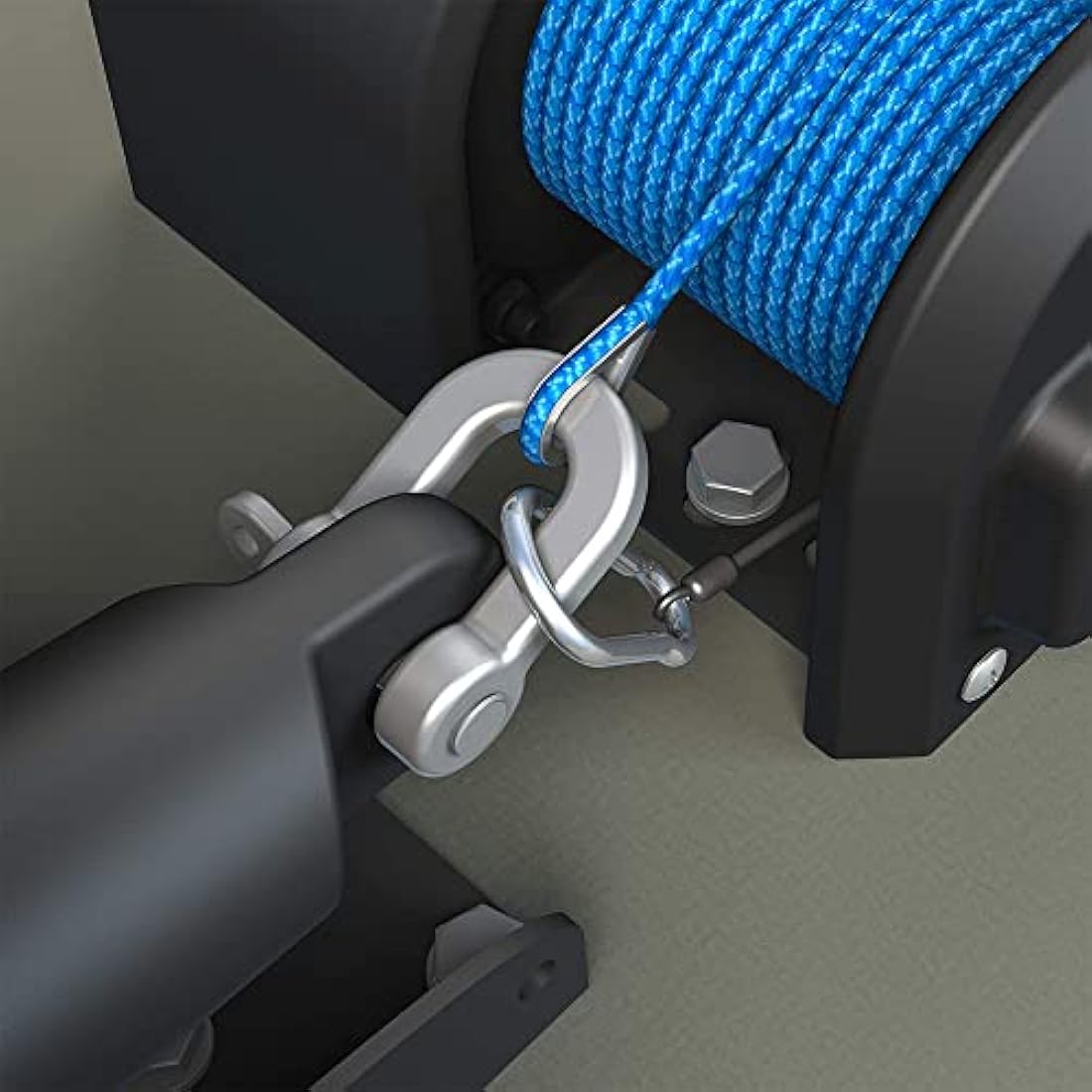 Camco TRAC Outdoors AnchorZone 20 Electric Anchor Winch | Features a High-Efficiency 12-Volt DC All-Steel Gear Motor, 100-Feet of Pre-Wound Braided Rope, and has a Max Capacity of 20lbs (69000)