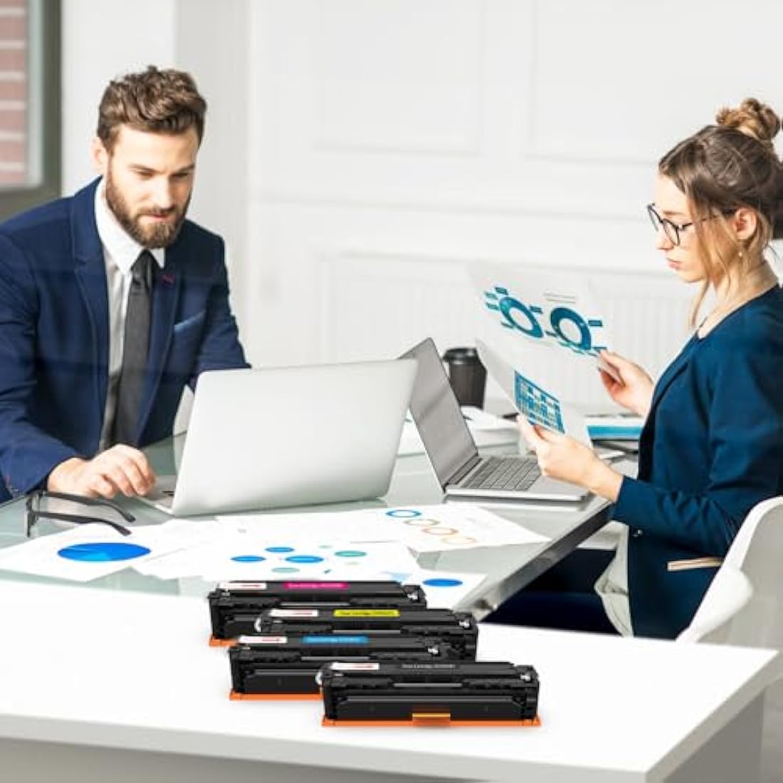 SMARTOMI CF210X 131X Toner Cartridges Replacement for HP 131X 131A CF210X CF211X CF213X CF212X Compatible with LaserJet Pro 200 color M251n M251nw MFP M276n M276nw(Black Cyan Magenta Yellow,4-Pack)