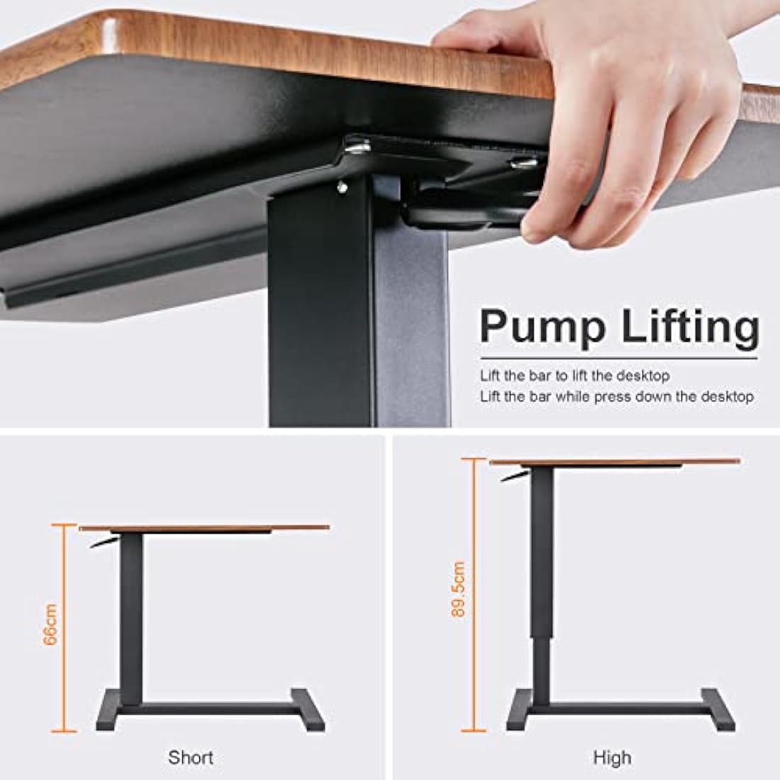 FATIVO Overbed Bedside Table with Rolling Wheels 80x40x89.5cm C Shape Side Table Adjustable Height Hospital Bed End Table Sofa Large Laptop Side Table for Couch, Living Room, Multiple Uses
