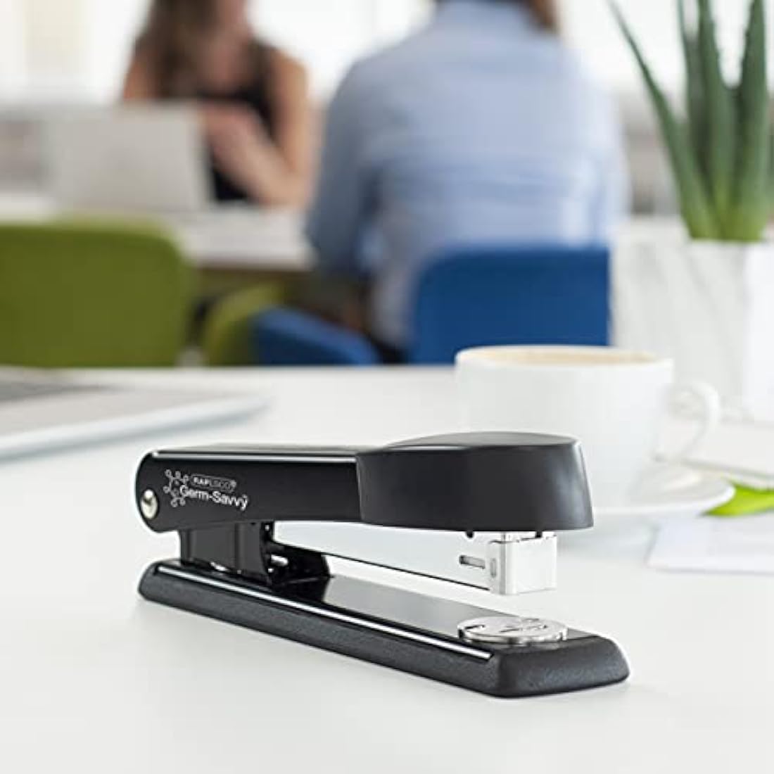 Rapesco 1471 Germ-Savvy Antibacterial, Marlin Stapler, R4 Staple Remover & 5000 26/6 mm Staples, Black