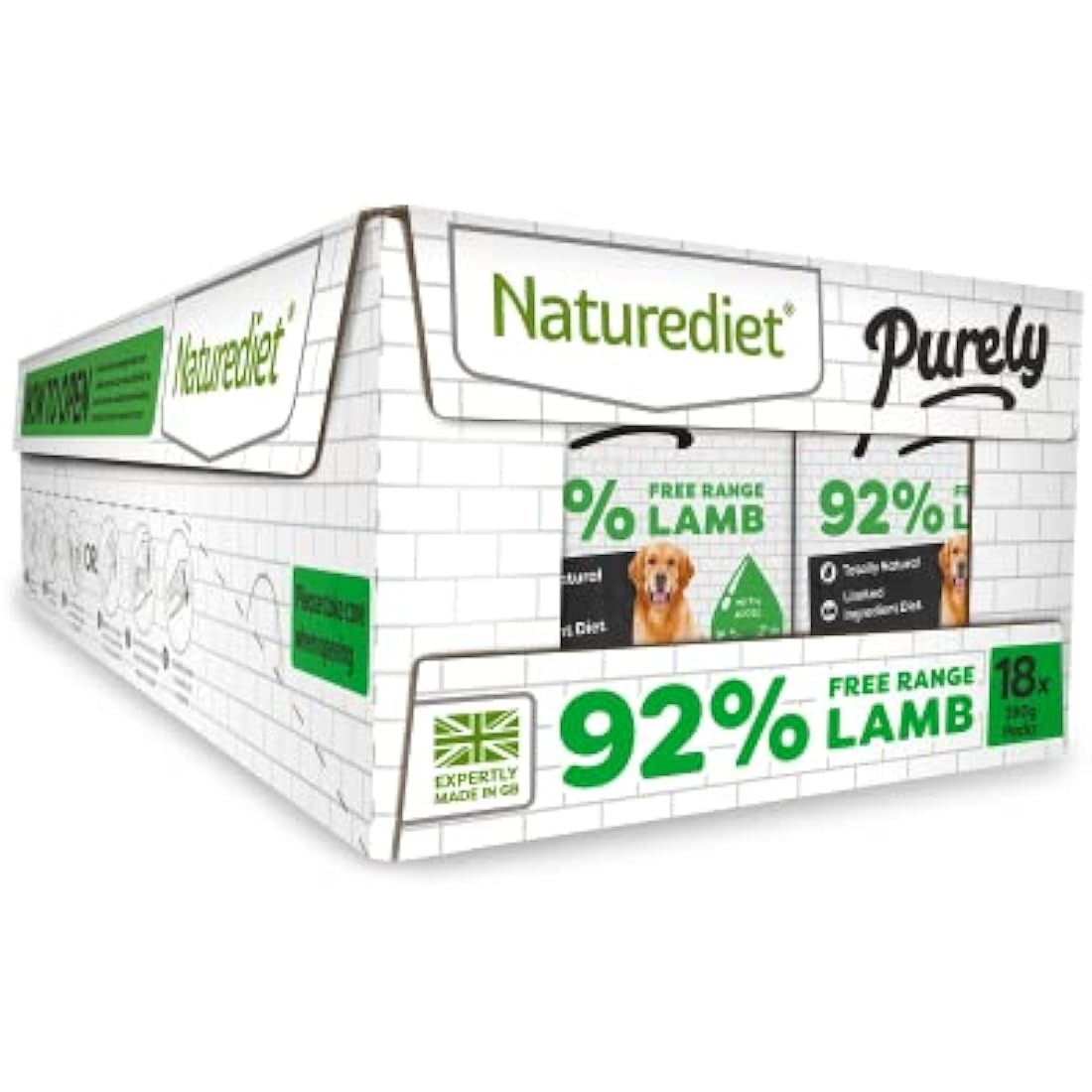 Naturediet - Purely, Complete Wet Food, Lamb, 390g (Pack of 18)